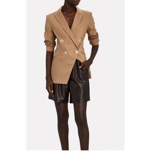 VERONICA BEARD Nisha Linen Jacket Blazer Latte with Pearl Buttons Size 0/2/4